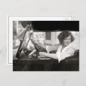 Carte Postale Actrice derrière la roue, 1921 (Devant / Derrière)