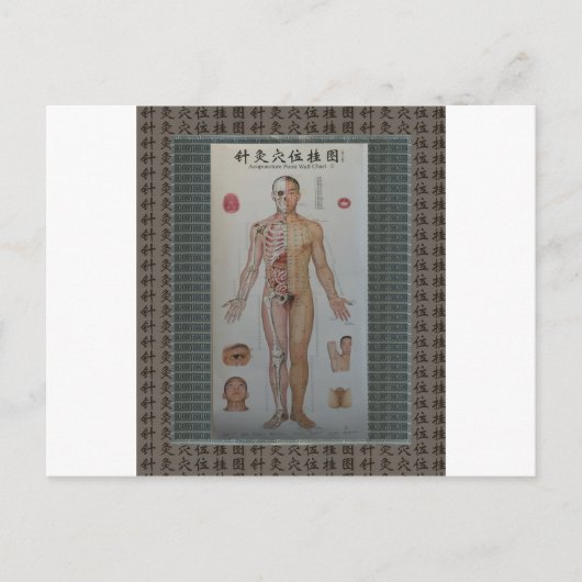Carte Postale Acupuncture points plein corps avant art (Devant)