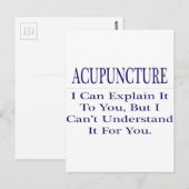 Carte Postale Acupuncturiste plaisanter .. Expliquer ne pas comp (Devant / Derrière)