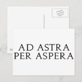 Carte Postale Ad Astra Per Aspera (Devant / Derrière)