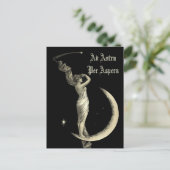 Carte Postale Ad Astra Woman sur Crescent Moon Imprimer (Debout devant)