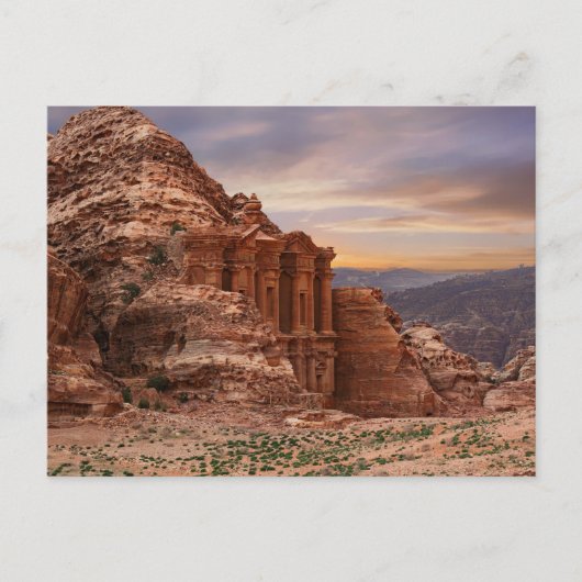Carte Postale Ad Deir, Petra, Jordan Ancienne Rock Building (Devant)