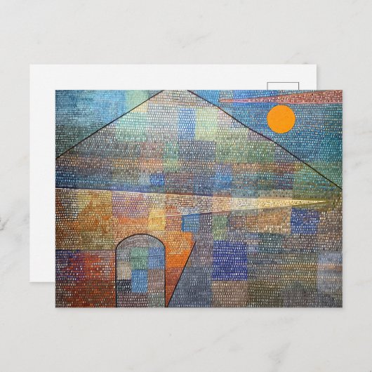 Carte Postale Ad Parnassum de Paul Klee, Art Abstrait (Devant / Derrière)