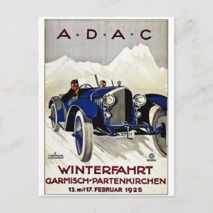 Carte Postale ADAC Annonce automobile Vintage 1925