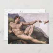 Carte Postale Adam de Création d'Adam en détail (Devant / Derrière)