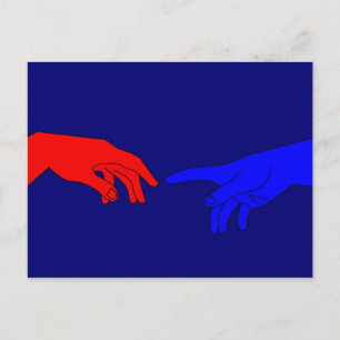 Carte Postale Adam et Dieu