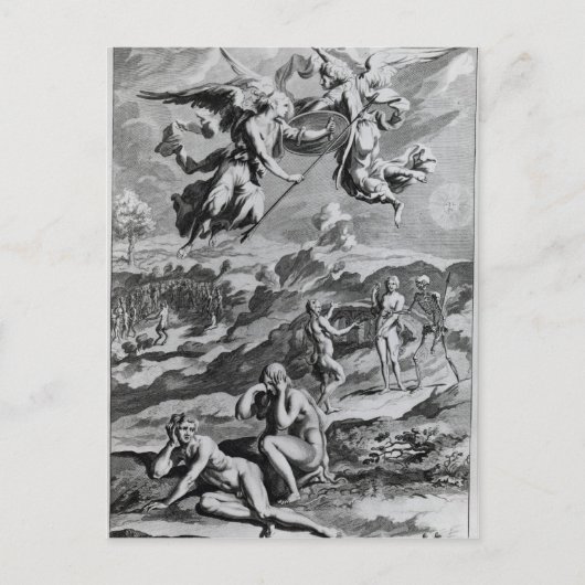 Carte Postale Adam et Eve après la chute (Devant)