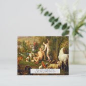 Carte Postale Adam et Eve dans le jardin (Debout devant)