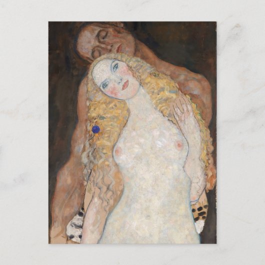 Carte Postale Adam et Eve par Gustav Klimt (Devant)