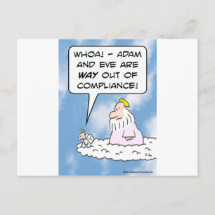 Carte Postale Adam et Ève sont hors de conformité