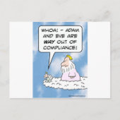 Carte Postale Adam et Ève sont hors de conformité (Devant)