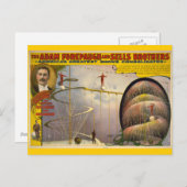 Carte Postale Adam Forepaugh et Sells Brothers Poster Circus (Devant / Derrière)
