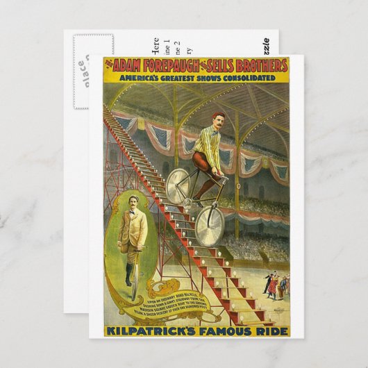 Carte Postale Adam Forepaugh et Vend Frères (Devant / Derrière)