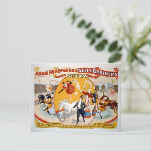 Carte Postale Adam Forepaugh & Frères Sells (Debout devant)