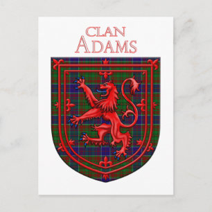 Carte Postale Adam Tartan Scottish Plaid Lion Rampant