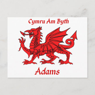 Carte Postale Adams Welsh Dragon