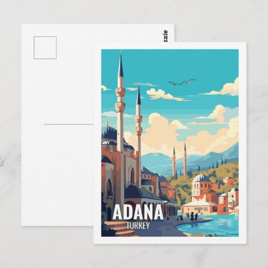 Carte Postale Adana Turquie célèbres lieux de voyage (Devant / Derrière)