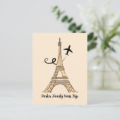 Carte Postale Adapté Paris Trip Chic Tour Eiffel (Debout devant)