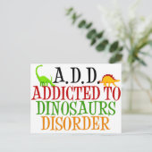 Carte Postale Addicé au trouble des dinosaures (Debout devant)