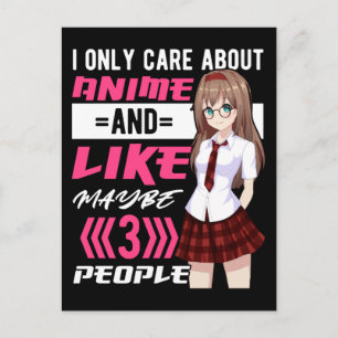 Carte Postale Addicité Anime Girl Otaku Cute Manga