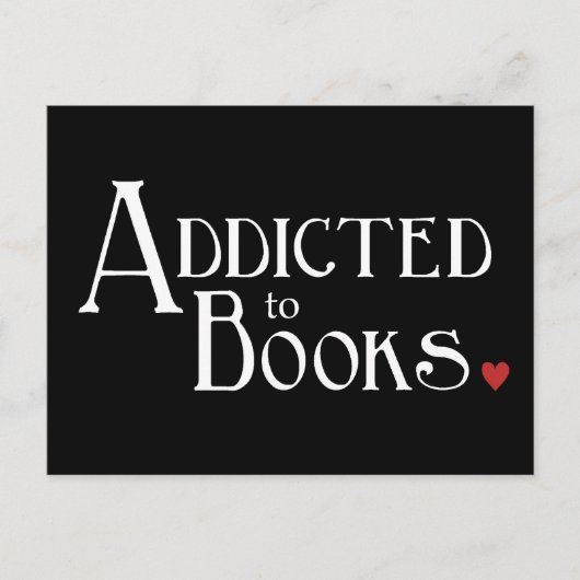 Carte Postale Addicité aux livres (Devant)