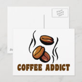 Carte Postale Addict au café (Devant / Derrière)