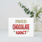 Carte Postale Addict au chocolat (Debout devant)