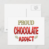 Carte Postale Addict au chocolat (Devant / Derrière)