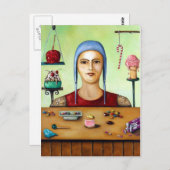 Carte Postale Addict au sucre (Devant / Derrière)