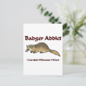 Carte Postale Addict Badger (Debout devant)