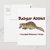 Carte Postale Addict Badger (Devant / Derrière)