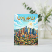 Carte Postale Addis Ababa Skyline Ethiopia (Debout devant)