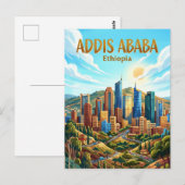 Carte Postale Addis Ababa Skyline Ethiopia (Devant / Derrière)