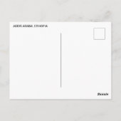 Carte Postale Addis-Abeba, Éthiopie En Nuit (Dos)