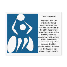 "Ade" Adepitan, joueur de basketball en fauteuil r