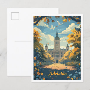 Carte Postale Adelaide Australie Art Vintage Voyage