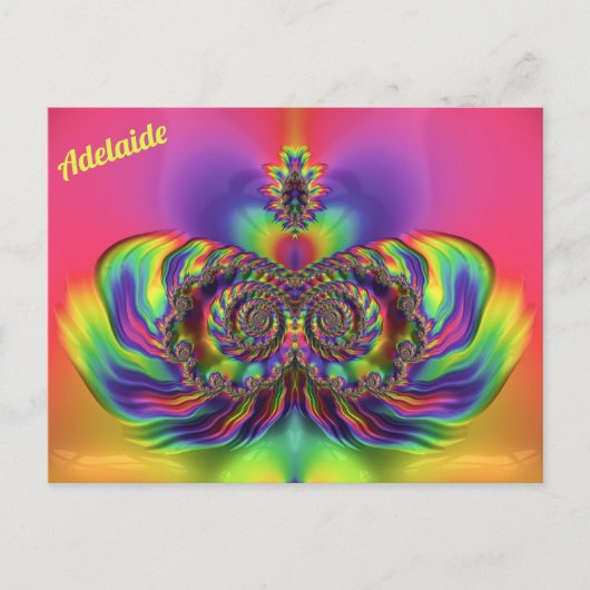 Carte Postale ADELAIDE ~ Motif de conception 3D ~ Multi Couleurs (Devant)
