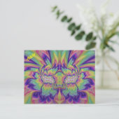 Carte Postale ADELE ~ Motif de conception fractale 3D ~ Multicol (Debout devant)