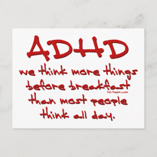 Carte Postale ADHD Think More