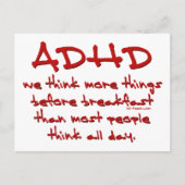 Carte Postale ADHD Think More (Devant)