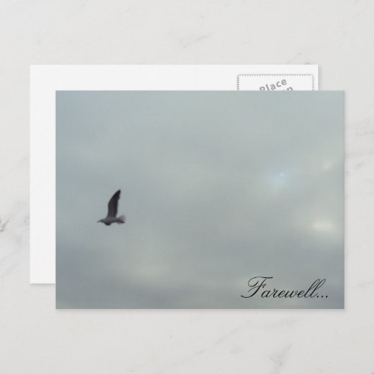 Carte Postale Adieu... (Devant / Derrière)