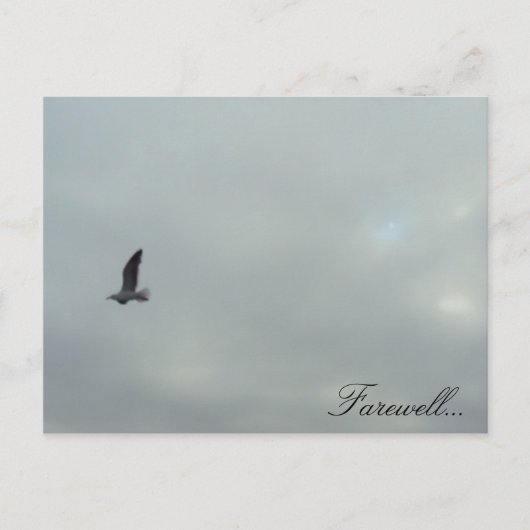 Carte Postale Adieu... (Devant)