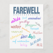 Carte Postale Adieu (Devant)