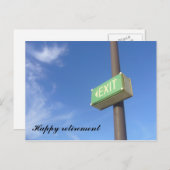 Carte Postale adieu à la sortie heureuse (Devant / Derrière)