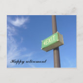 Carte Postale adieu à la sortie heureuse (Devant)