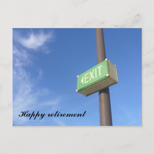 Carte Postale adieu à la sortie heureuse (Devant)