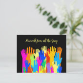 Carte Postale Adieu de tous les Gang Diverse Hands (Debout devant)