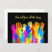 Carte Postale Adieu de tous les Gang Diverse Hands (Devant / Derrière)