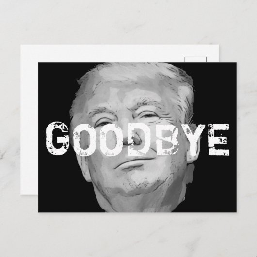 Carte Postale Adieu Donald Trump et Empeach Keepsaké (Devant / Derrière)