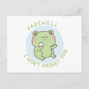 Carte Postale Adieu Grenouille Pleureuse Je ne t'oublierai pas P
